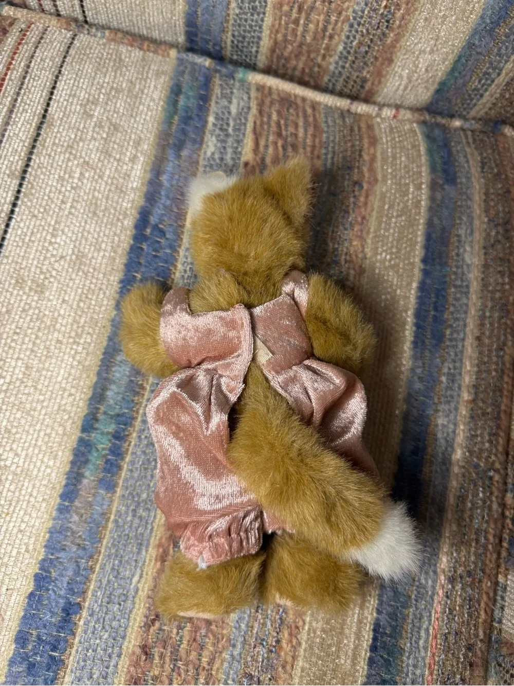 Ty Plush Cat Collectible in Pink Velvet Outfit